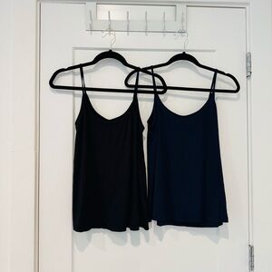 Bundle of 2 NWOT Lululemon Athletica Women's Black and Navy Camisole Tops, 2